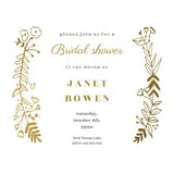 Side by Side Gold - Bridal Shower Invitation